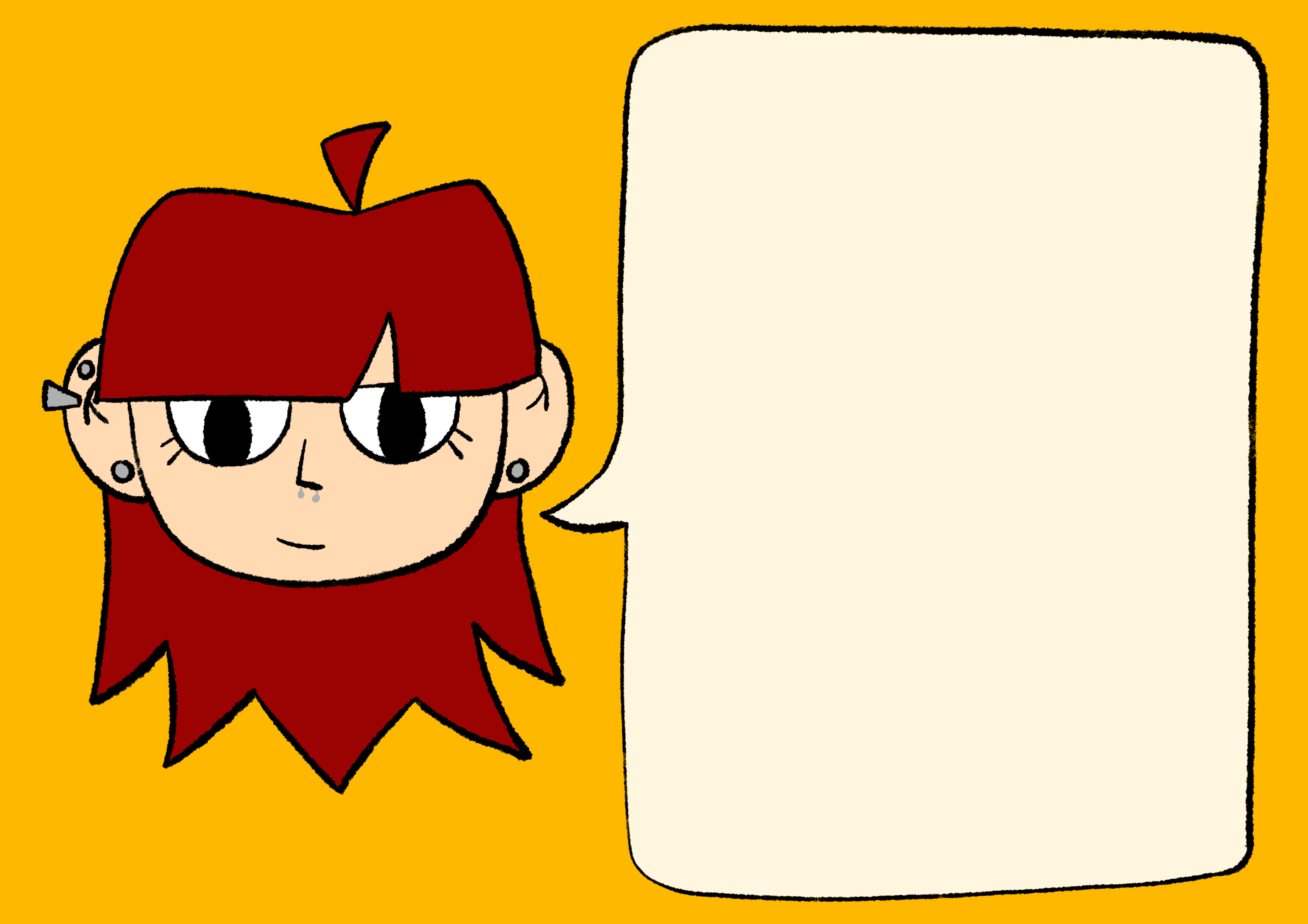 Madi Freck with a speech bubble