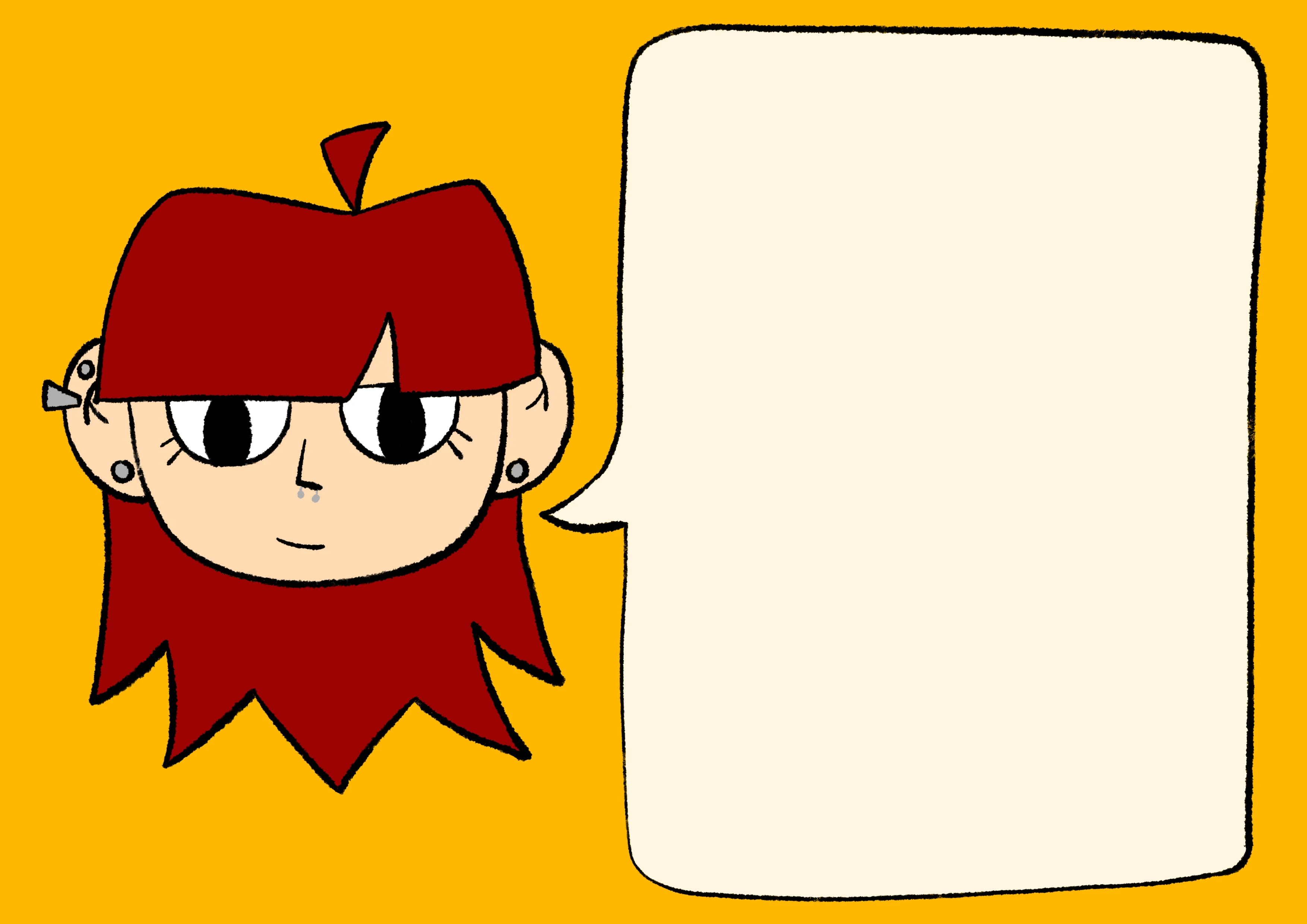 Madi Freck with a speech bubble